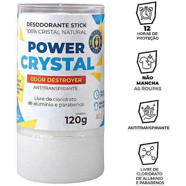 Desodorante Power Crystal 120g Sem Odor - Ortho Pauher