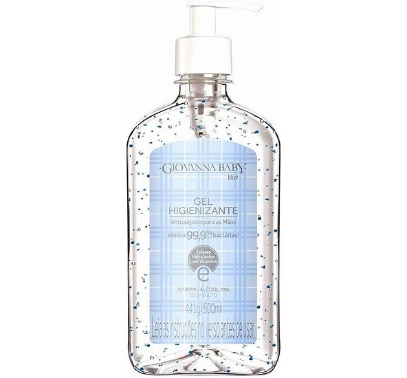 Álcool em Gel Higienizante Classic 500ml 70° INPM Blue - Giovanna Baby