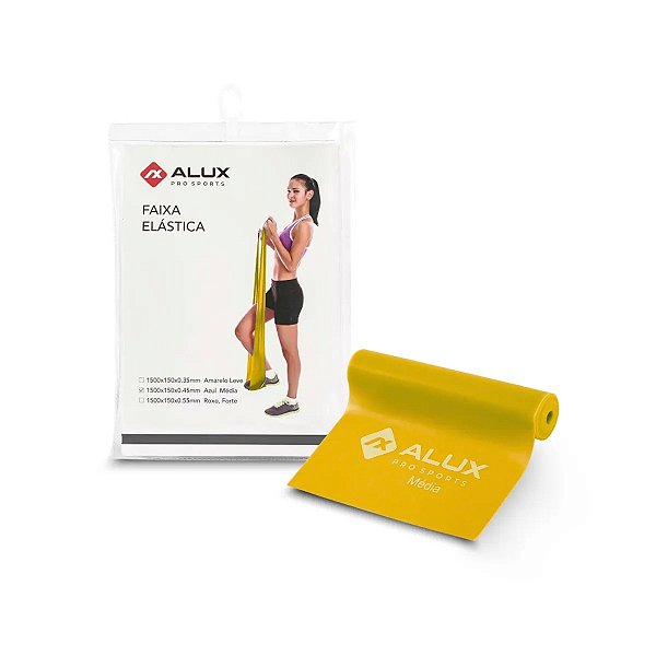 Faixa Elástica Para Exercícios Leve Amarelo - Alux