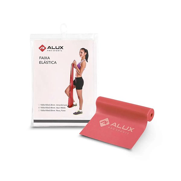 Faixa Elástica Para Exercícios Forte Vermelho - Alux