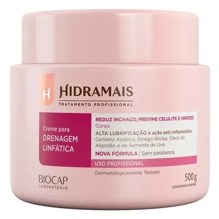 Creme para Drenagem Linfática 500g - Hidramais