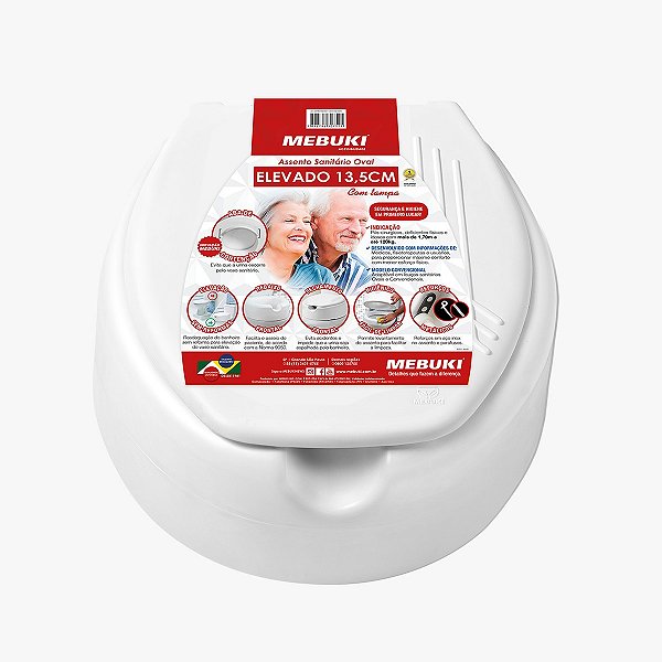 Assento Sanitário Elevado 13,5cm - Mebuki