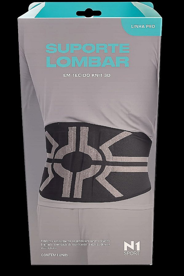 Suporte Lombar em Tecido KNIT 3D Linha Pro - N1 Sport