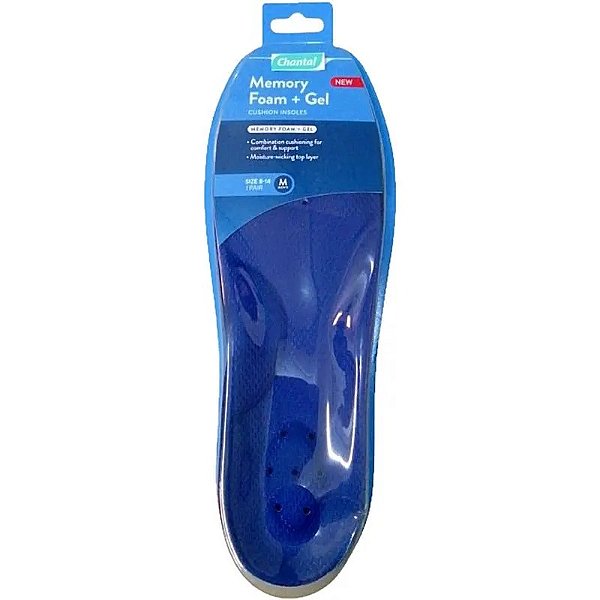 Palmilha Memory Foam Plus + Gel Chantal 39-45 - Chantal
