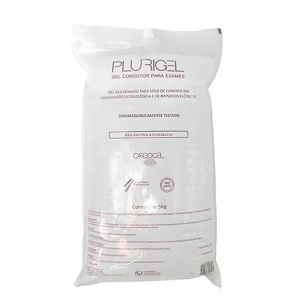 Gel Condutor para Ultrassom e Correntes Incolor Bag 5kg - Plurigel