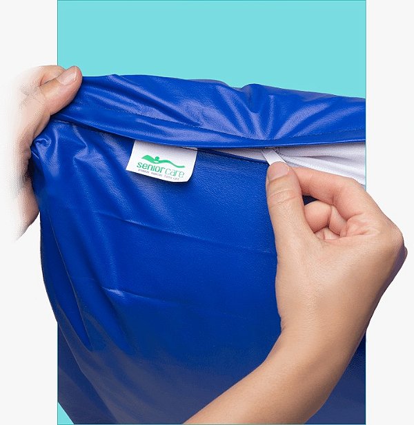 Protetor Impermeável Courvin Azul para Travesseiro - Senior Care