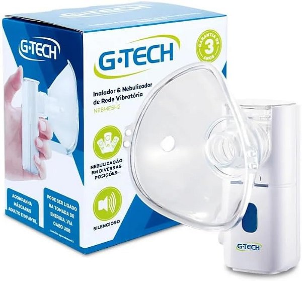 Inalador e Nebulizador de Rede Vibratória NEBMESH 2 - G-Tech