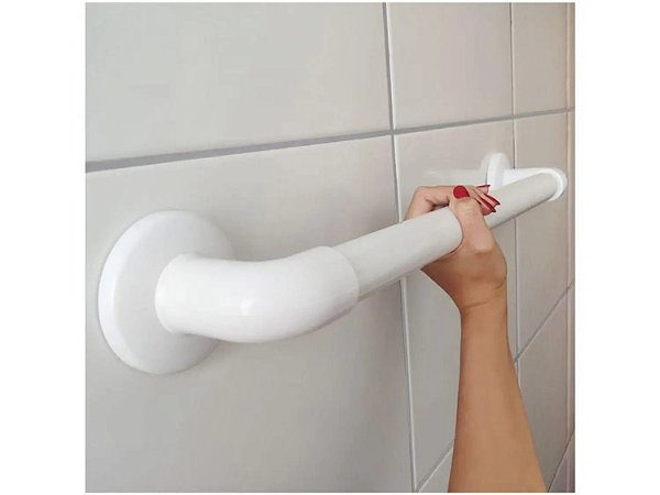 Barra de Apoio de Alumínio Branco 30cm - Mebuki