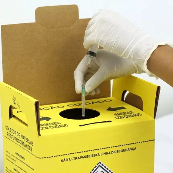Coletor de Perfuro Cortante 3L - Luvix