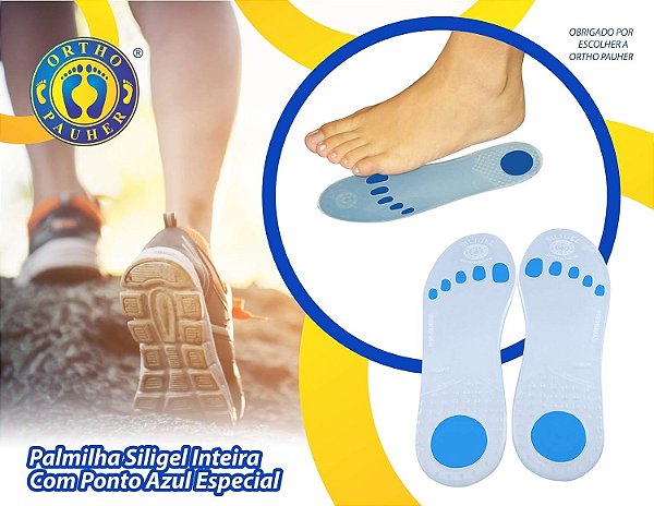 Palmilha Siligel Inteira Ponto Azul Especial – Orthopauher