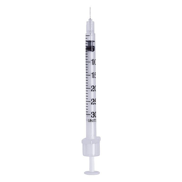 Kit Com 10 Seringas para Insulina 0,3mL (30UI) 6mm x 0,25mm 31G - Uniqmed