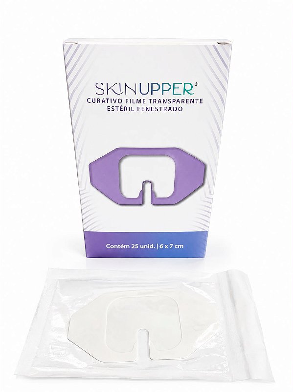 Curativo Filme Transparente Fenestrado 6 x 7cm Caixa com 25 unids - Skinupper
