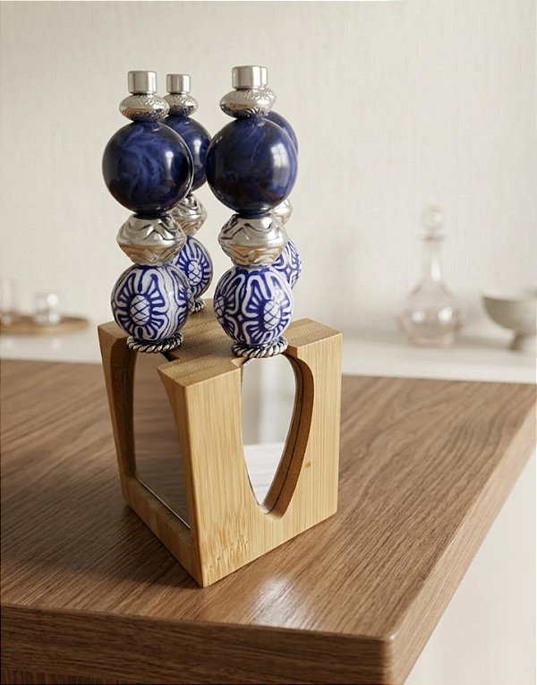 Suporte para Facas de Queijo em Bambu
