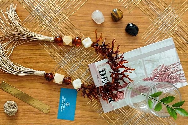 Adorno de mesa Mini Cocar Âmbar