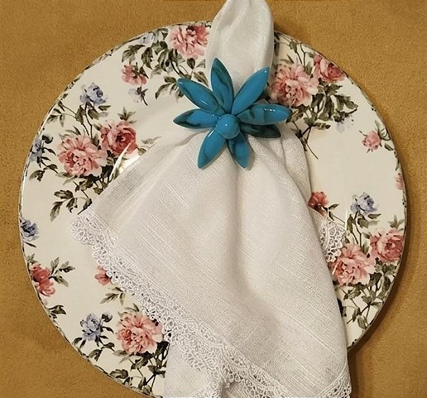 Porta Guardanapo Primavera Turquesa Unidade