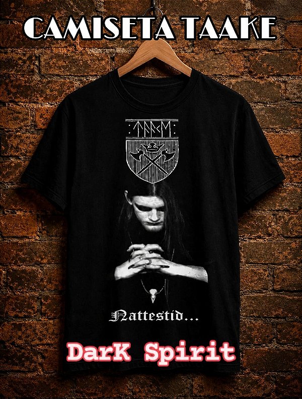 Camiseta Taake 100% Algodão Preta