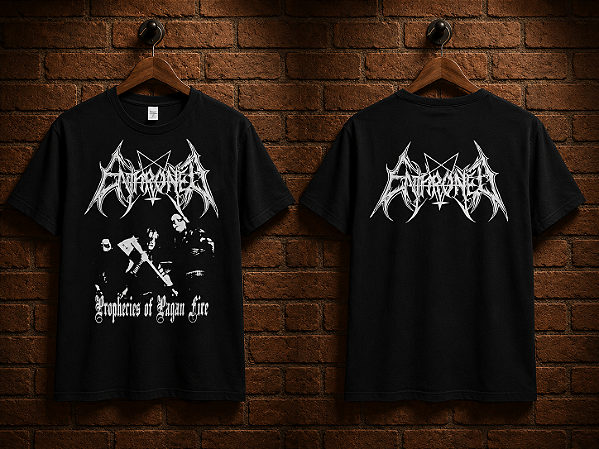 Camiseta Enthroned 100% Algodão Preta