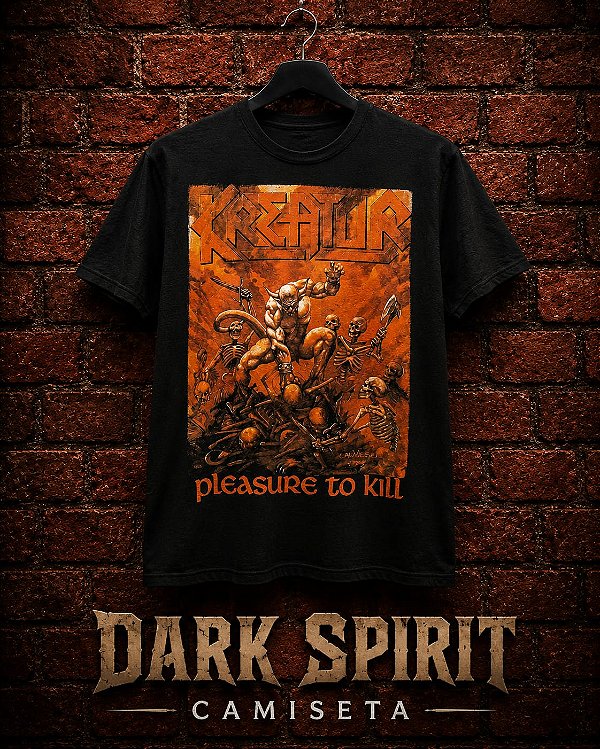 Camiseta Kreator 100% Algodão Preta