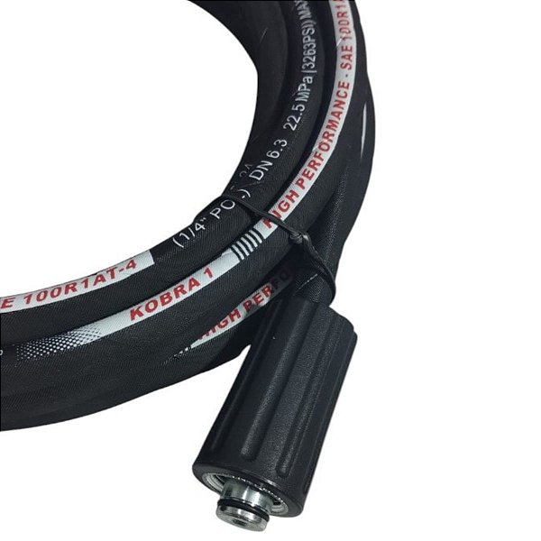 MANGUEIRA TRAMA AÇO ALTA PRESSÃO 2x ( M22-Pino 15MM ) - 10 METROS