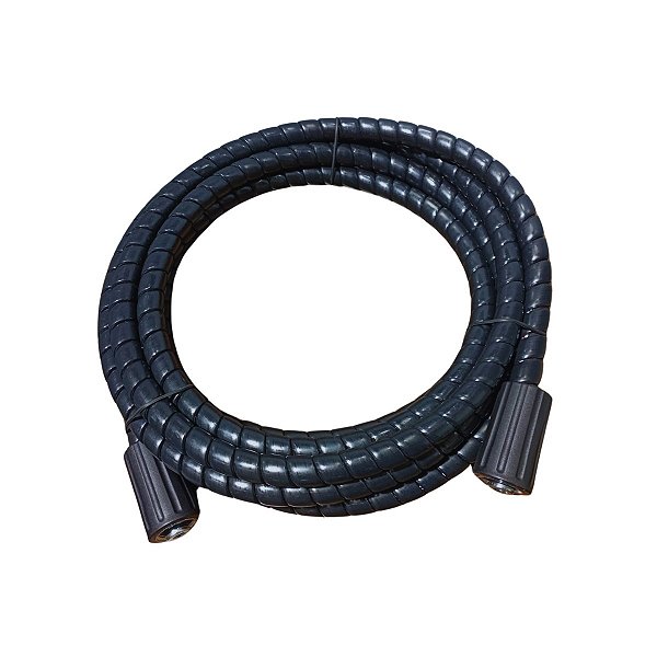 MANGUEIRA TRAMA AÇO ALTA PRESSÃO 2x ( M22-Pino 15MM ) - 5 METROS ( REVESTIDA )