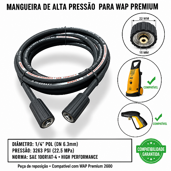 MANGUEIRA  ALTA PRESSAO WAP PREMIUM TRAMA ACO