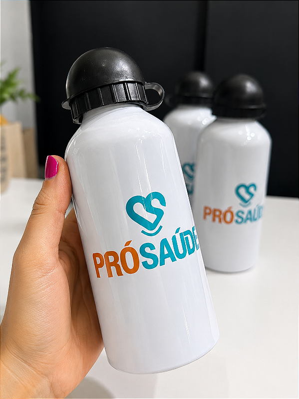 Squeeze de Alumínio Branco tampa Bola para Sublimação - 500ml
