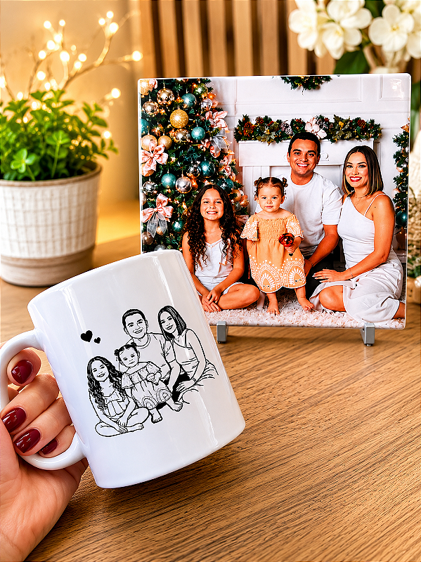Kit presente especial (Azulejo 20x20 + Caneca)