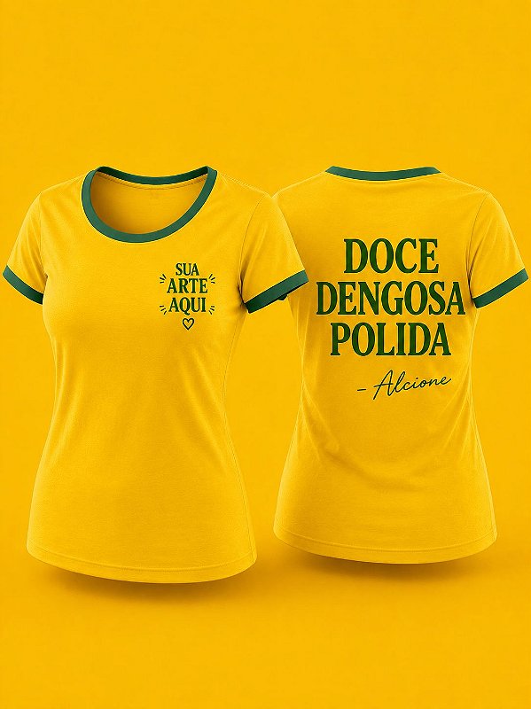 Blusa do Brasil personalizada (letra e desenho preto)