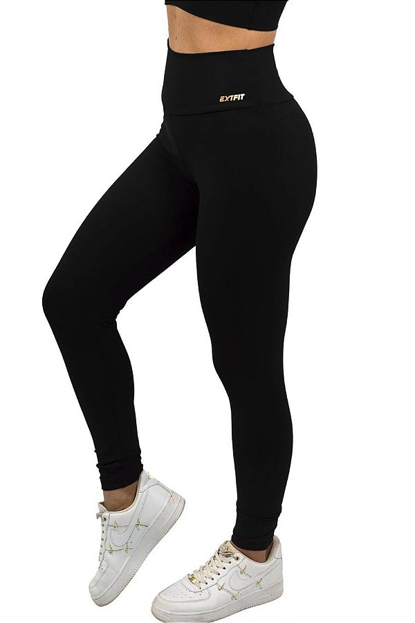 Legging Feminina Exfit Premium Poliamida Preta