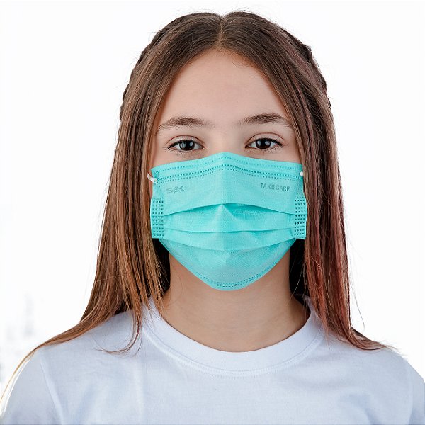 Caixa 25 Unidades Máscaras Descartável Infantil Antiviral