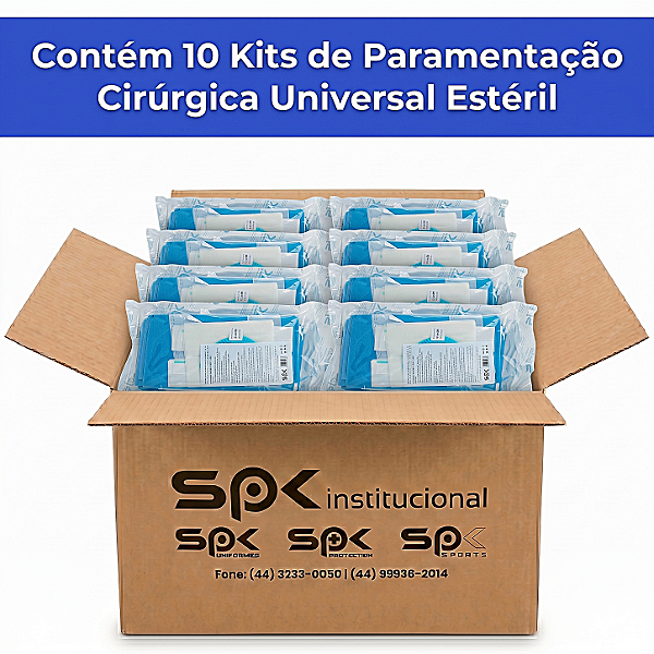 10 Kits Paramentação Cirúrgica Universal Estéril 16 Peças Odonto