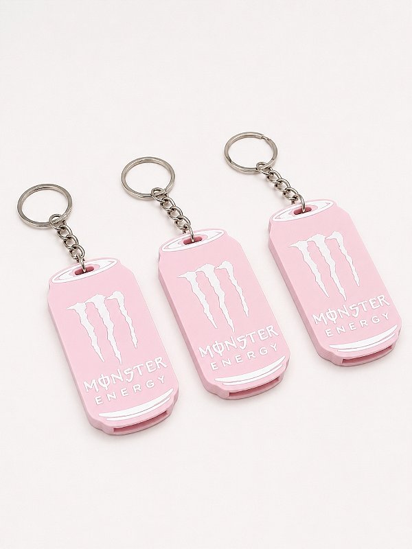 Chaveiro Abridor de latas Monster Rosa