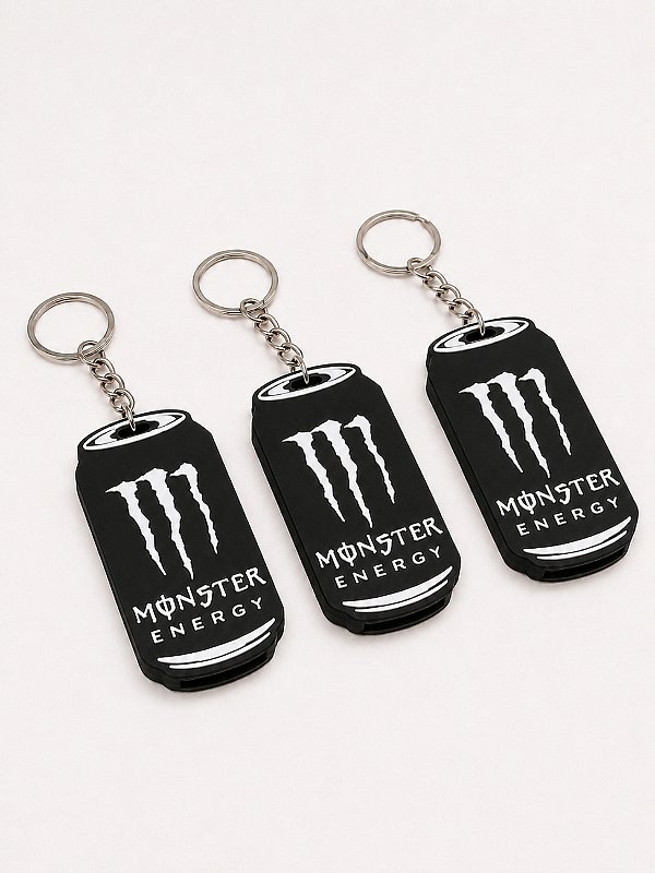 Chaveiro abridor de latas monster Preto