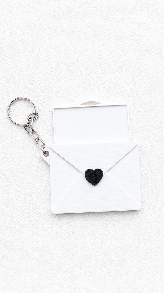 CHAVEIRO CARTA DE AMOR PARA FOTO - BRANCA