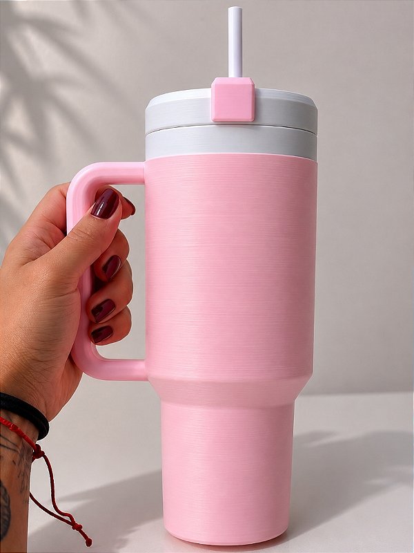 Porta Lata 290ml Stanley Rosa