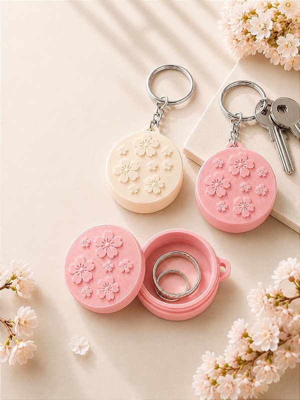 Chaveiro porta objeto flores