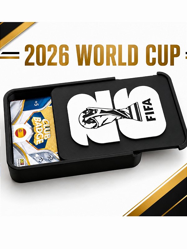 Porta figurinhas deslizante copa do mundo