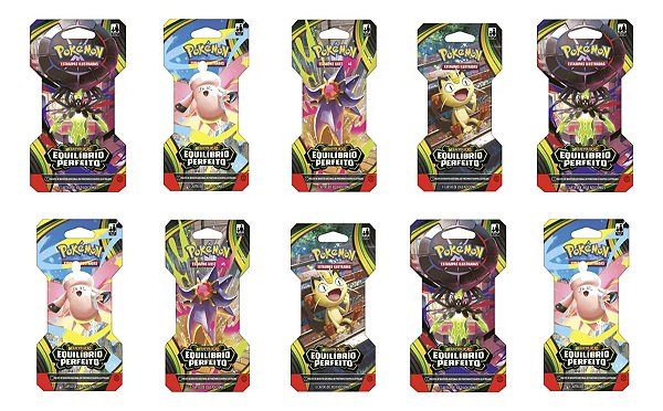 Kit Com 10 Blister Booster Pokémon Equilibrio Perfeito Copag Equilibrio Perfeito Português Brasil