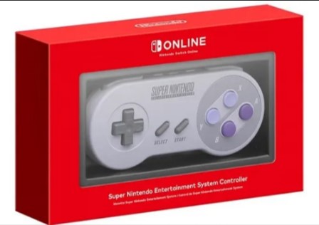 Controle Super Nintendo Sem Fio Nintendo Switch Online Cor Cinza