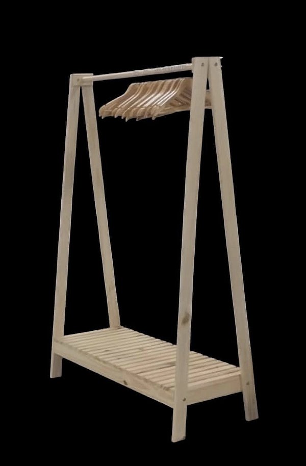 Arara estante closet Cubo estilo cabideiro de madeira pinus