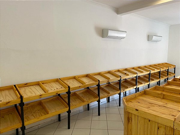 Estante vasca banca expositor EcoWood para hortifruti