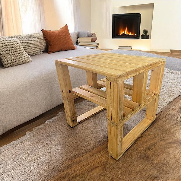 Mesa Tai auxiliar centro quadrada