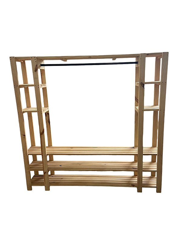 Estante Closet Arara guarda-roupas EcoWood 170X170X30 CM