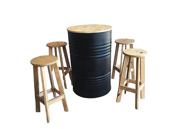 Kit tambor + 4 banquetas EcoLife