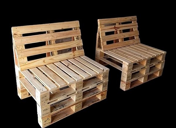 Estrutura Euro de pinus para sofá e poltrona estilo pallet