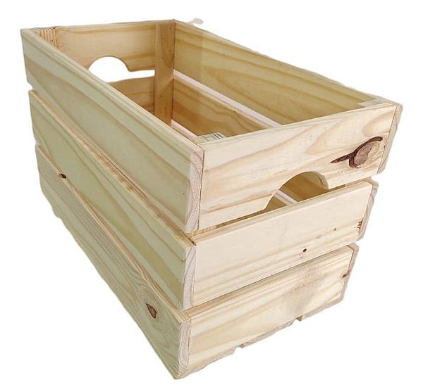 Caixote WoodLife pinus quadrado 50x30x30 cm