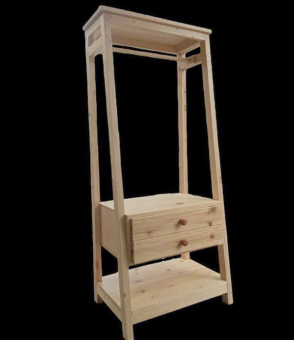 Estante Arara Closet com gaveta Bali