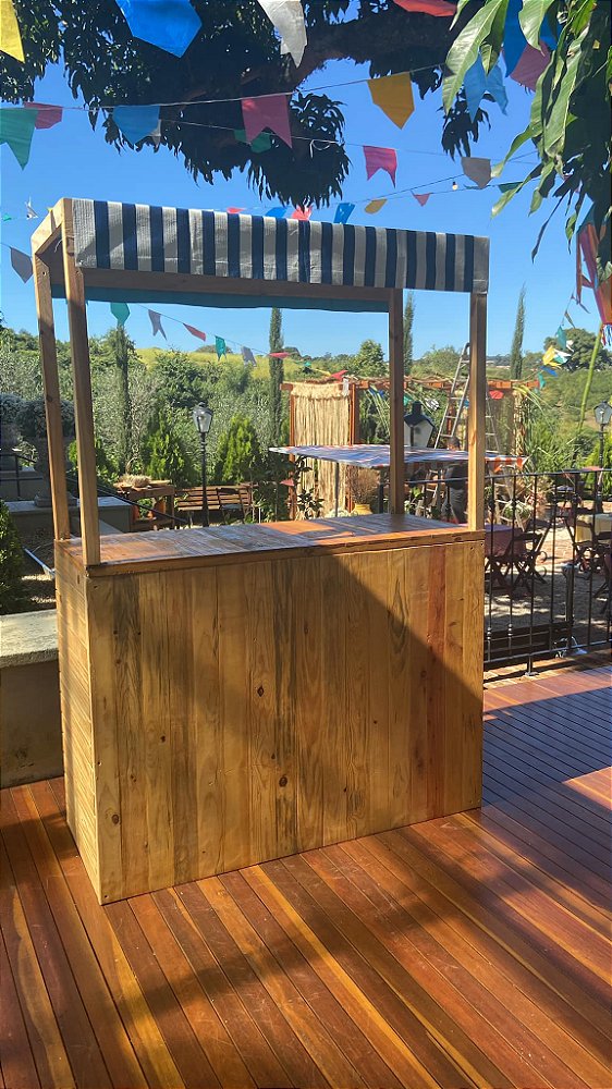 LOCAÇÃO -  Barraca barraquinha de feira WoodLife 140x100x60 cm