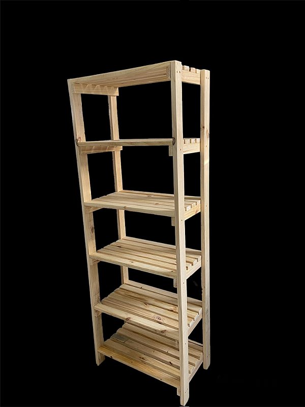Estante simple de pinus