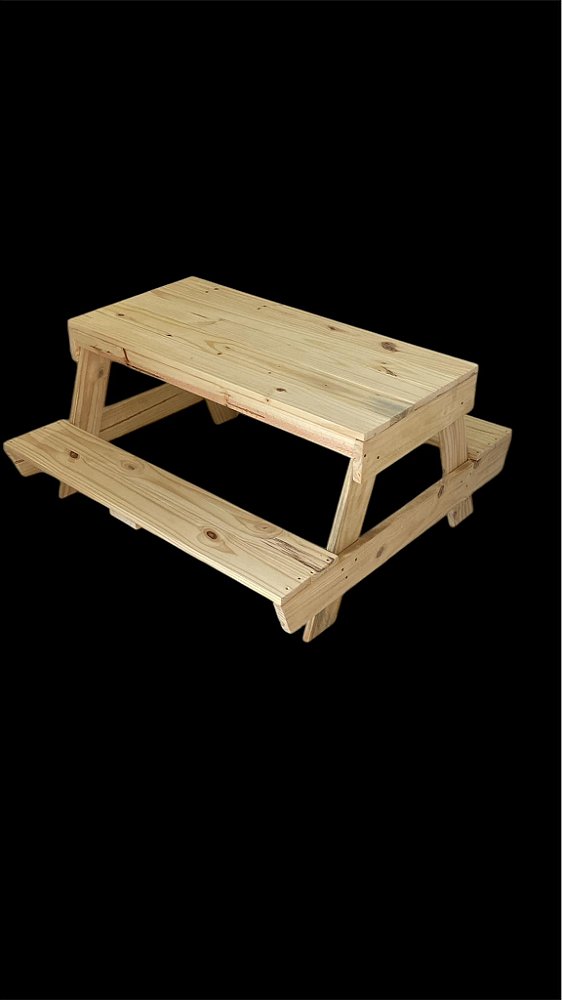 Mesa pic nic americano infantil de pinus piquenique